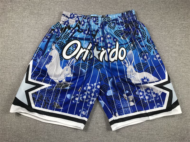 2025 Men NBA Orlando Magic Shorts Blue style 2->orlando magic->NBA Jersey